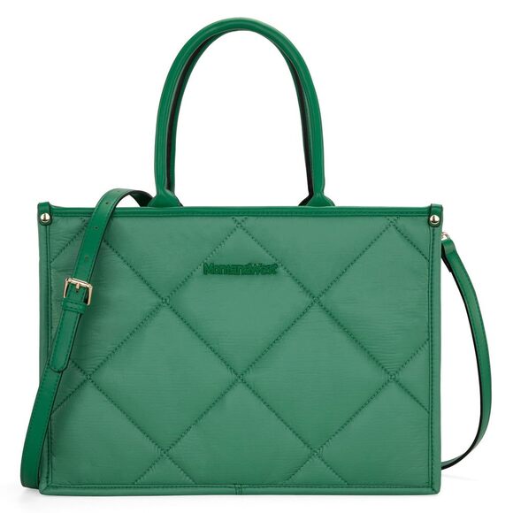 Chic Oversize Puffy Bag For Top Handle Quilted Designer Satchel Christmas - Picture 1 of 6